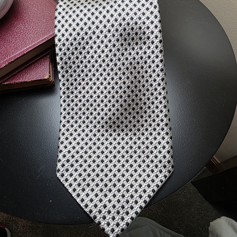 Robert Talbott Black And Silver Patterned Tie - image 1